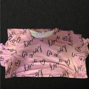 Pink Love Print Night Shirt